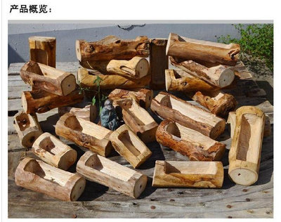 槽花盆木树根景观枯木 长朽木民宿盆盆景装饰枯树条形办公室盆栽 U 淘优券