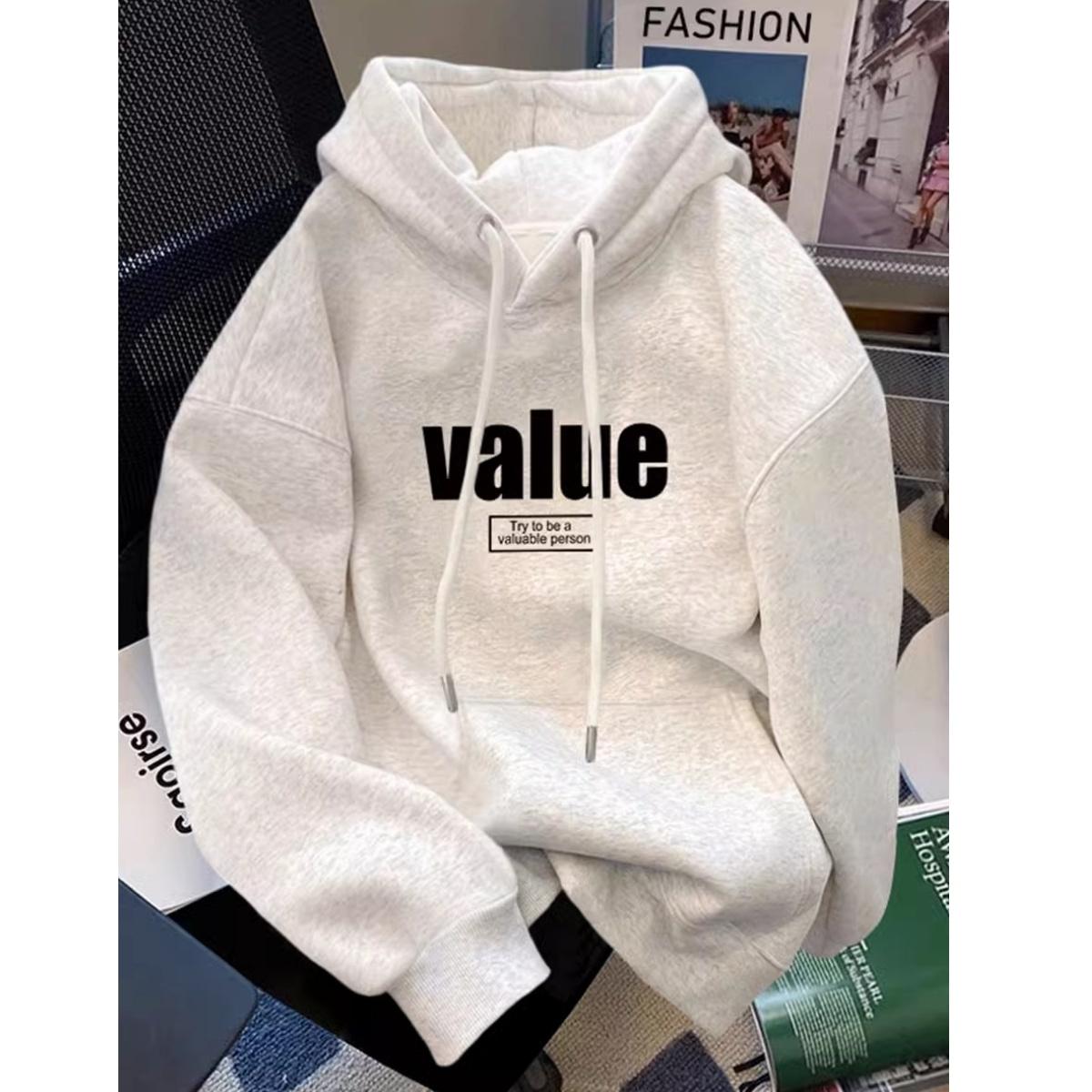 2024秋冬季新款中大儿童女童韩范慵懒风宽松纯棉连帽卫衣外套上衣