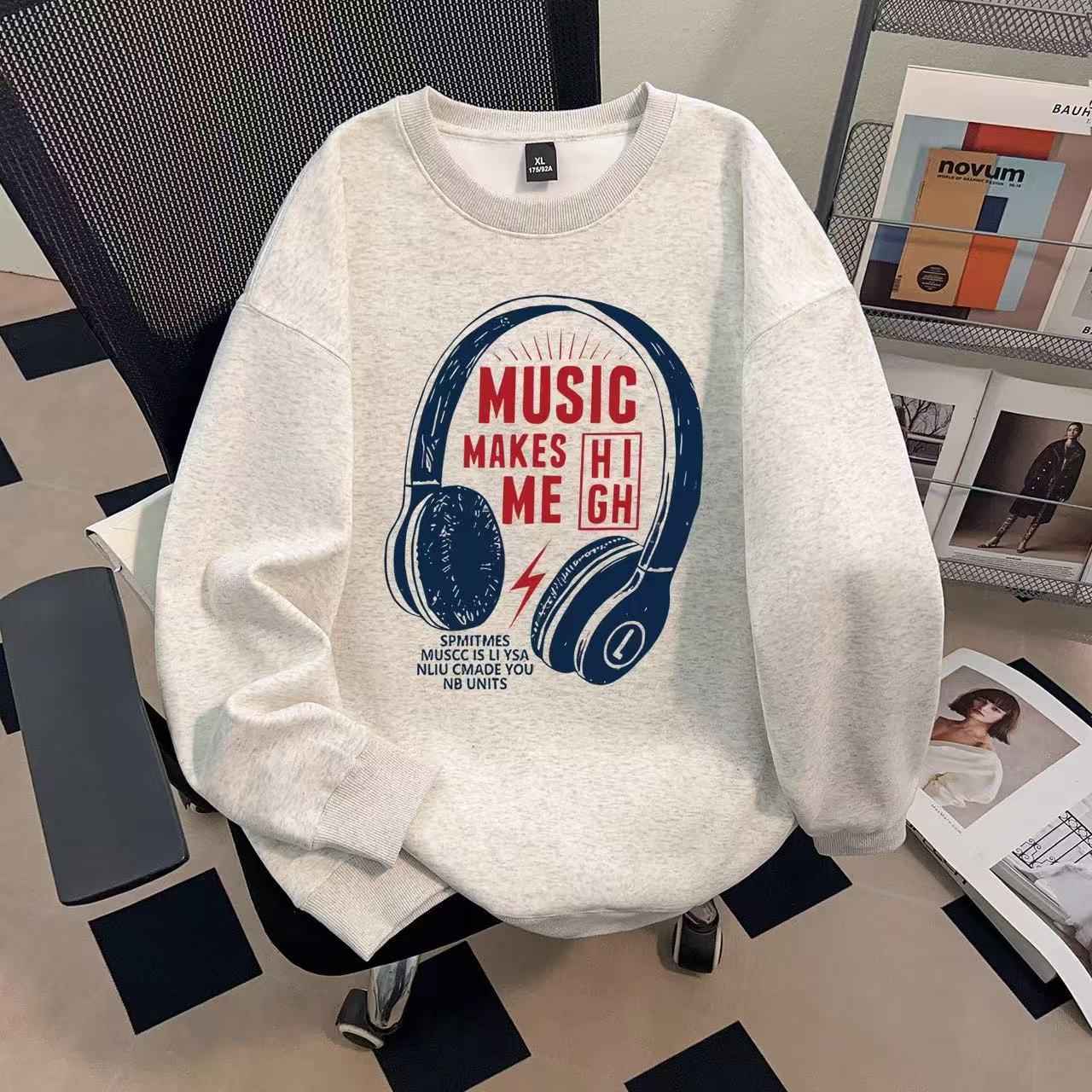 男女童韩版休闲纯棉圆领套头卫衣2025秋装新款中大儿童长袖上衣服