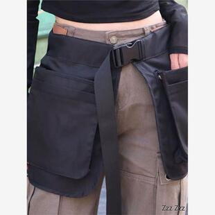 多口袋围裙多功能户外最新款工作跑步大容量洋气拉链多口袋腰包