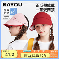 納柚原紗防曬空頂帽兩面可戴帽