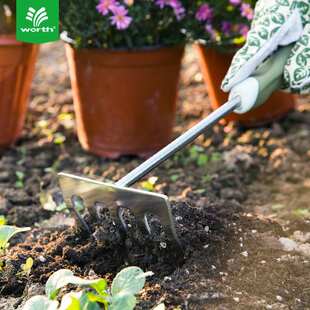 沃施worth园艺工具不锈钢种花铲子盆栽种菜工具套装【七件套】