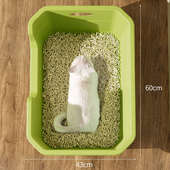 猫砂盆超大号防外溅半封闭式 幼猫沙盆子防带砂特大猫咪屎盆猫厕所