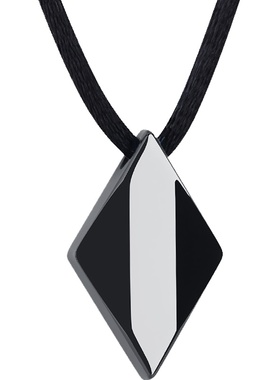 Black rope tungsten gold pendant mens haknging male neckla