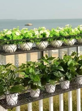 Balcony flowYer rack hanging double hanging flower rack wid