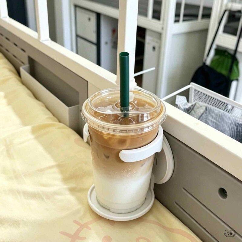 【宿舍上铺神器】床上水杯架置物架懒人床头免打孔床边奶茶咖啡架
