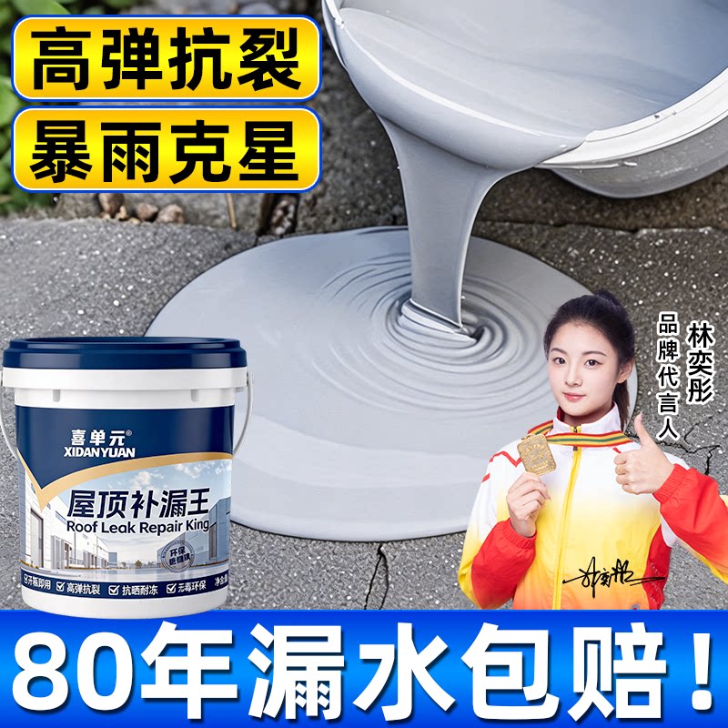 屋顶防水补漏材料房顶裂缝涂料