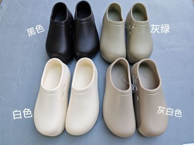 厚底增高包头厨师鞋一脚蹬纯色