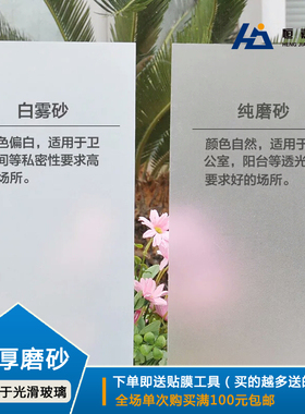 办公室隔断装饰隐私自粘玻璃膜