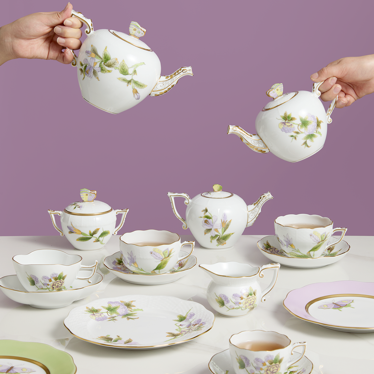 herend皇家花园手绘茶具茶杯整套