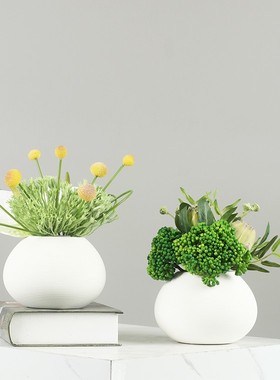 中式绿植摆件售楼处样板间客厅