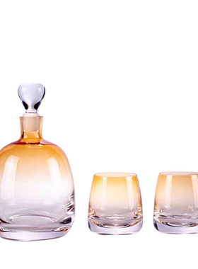 极简现代透明琉璃酒瓶酒杯摆件客厅酒店民宿样板间简约玻璃器皿