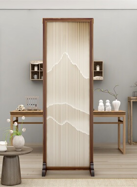 屏风隔断客厅2025新款入户正对门办公室可折叠移动新中式玄关屏风