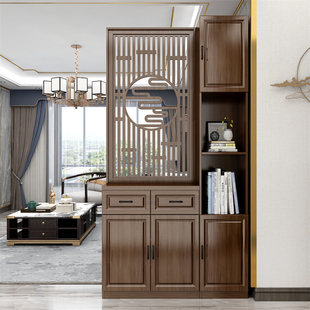 实木间厅柜入户玄关柜现代简约进门实木屏风客厅鞋 新中式 柜小户型