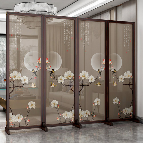 复古风屏风隔断玄关房间新中式