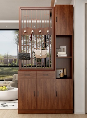 玄关柜鞋柜一体入户正对门客厅隔断柜屏风置物架2024新款简约现代