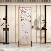 2023新款 折叠屏 屏风隔断简约现代客厅办公室挡板可移动隔断帘中式