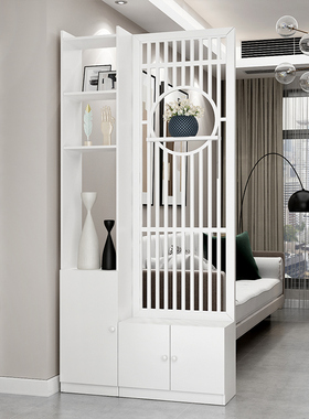 新中式屏风客厅隔断装饰现代简约小户型实木进门入户玄关柜鞋柜