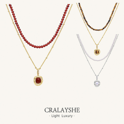 蛇纹纳财鸿运祥瑞双层叠链项链