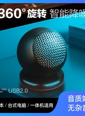 麦克风台式电脑收录会议笔记本考研复试语音网课桌面游戏降噪话筒