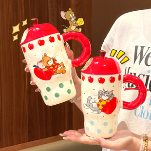 猫和老鼠联名陶瓷马克杯高款大容量情侣水杯生日礼物送闺蜜伴手礼