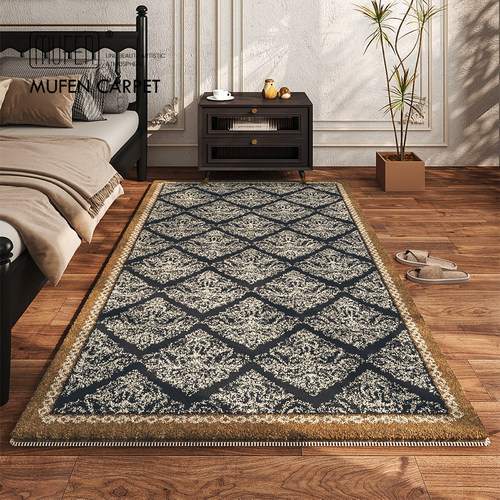 MUFEN 中古卧室床边地毯客厅沙发茶几毯法式覆古床前脚垫加厚地垫