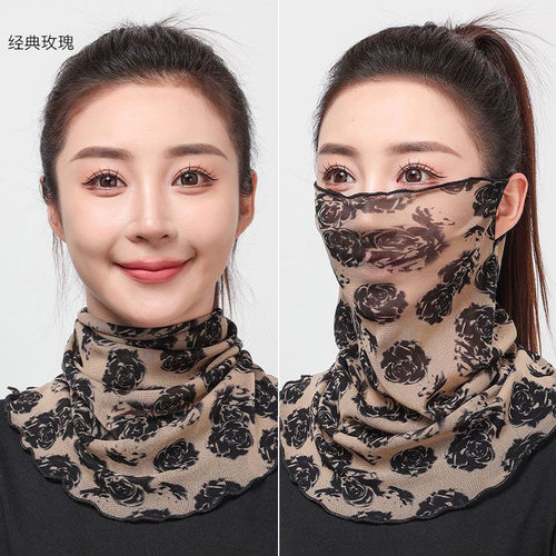 女士韩版全脸护颈挂耳围巾脖套