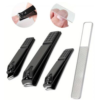 1/3/4pcs Nail Clippers Stainless Steel, Sharp Edge Fingernai