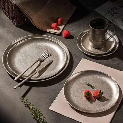 Tableware Stainless Steel Steak Plate Classical Durable West