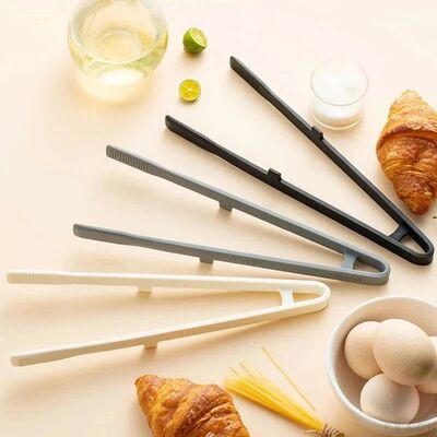Silicone Grill Tongs Non-Stick Food Bread Clip Heat Resistan