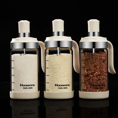 1pc Spice seasoning  bottle  kitchen supplies glass transpar