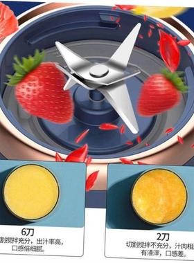 6 Blades Juicer Cup 400ML USB Smoothie Blender Food Mixer