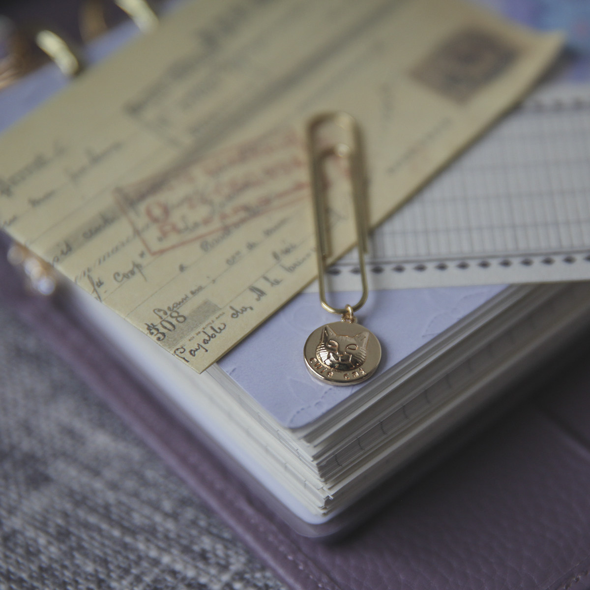 블링블링 초절묘 수첩 북마크 펜던트│3가지 스타일│금도금 수첩 펜던트