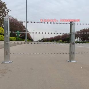 庭院防盗直线刀片刺网拉直镀锌防爬防盗刺绳围墙加高防锈带刺钢丝