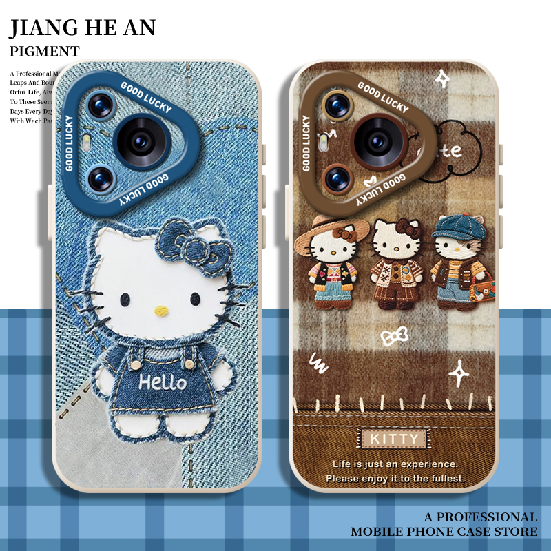 适用华为手机壳牛仔kitty