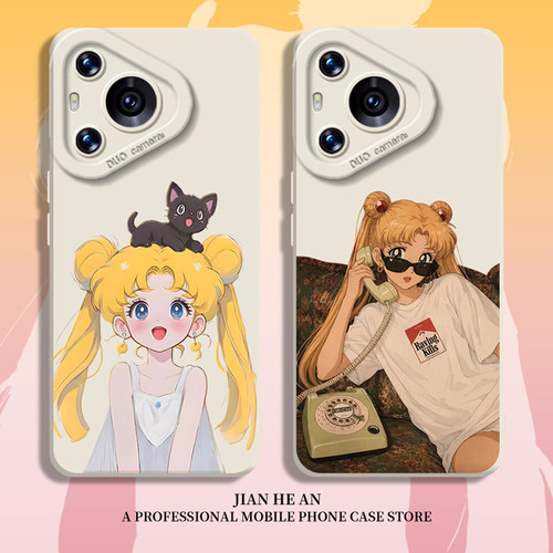 适用华为手机壳美少女