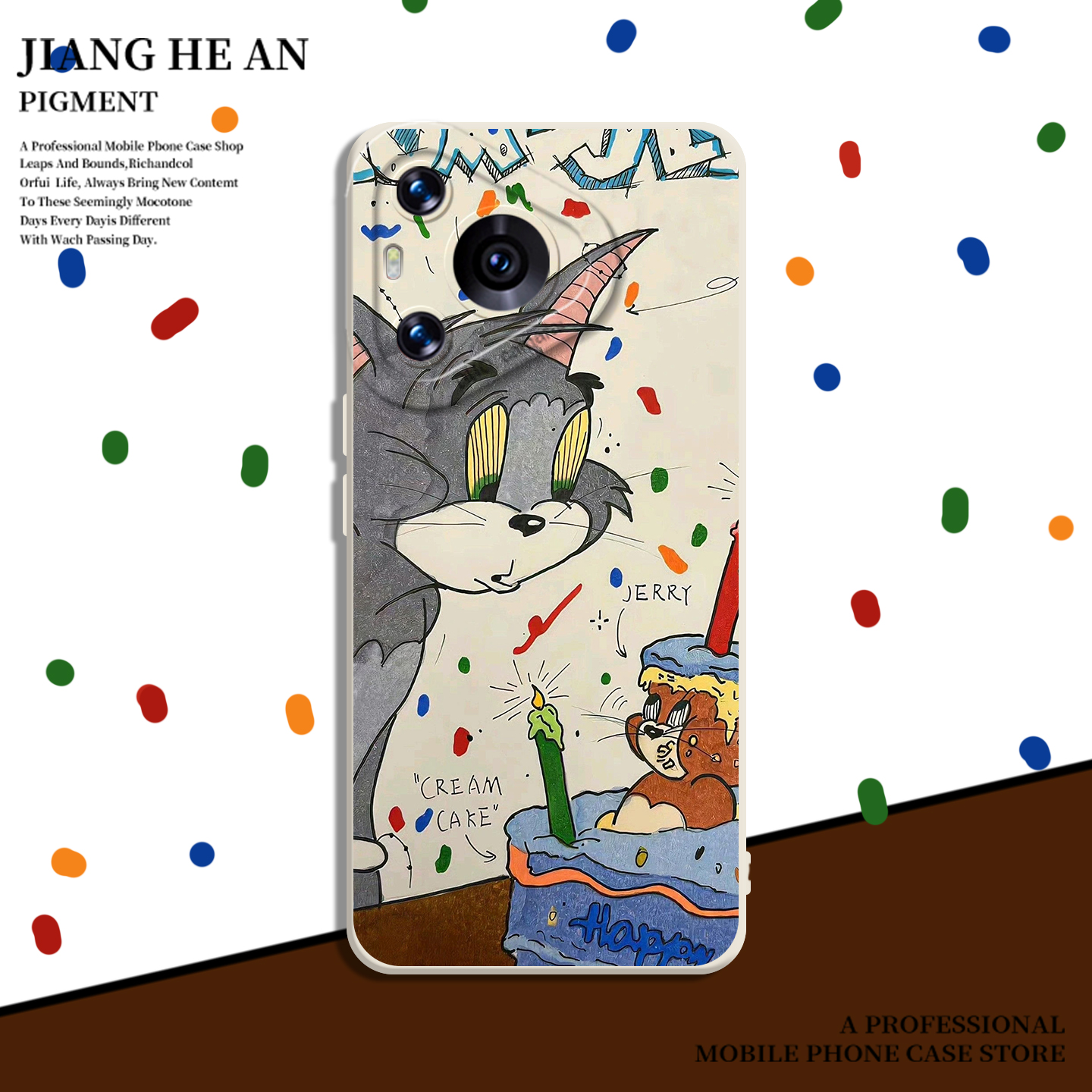 适用华为手机壳猫和老鼠