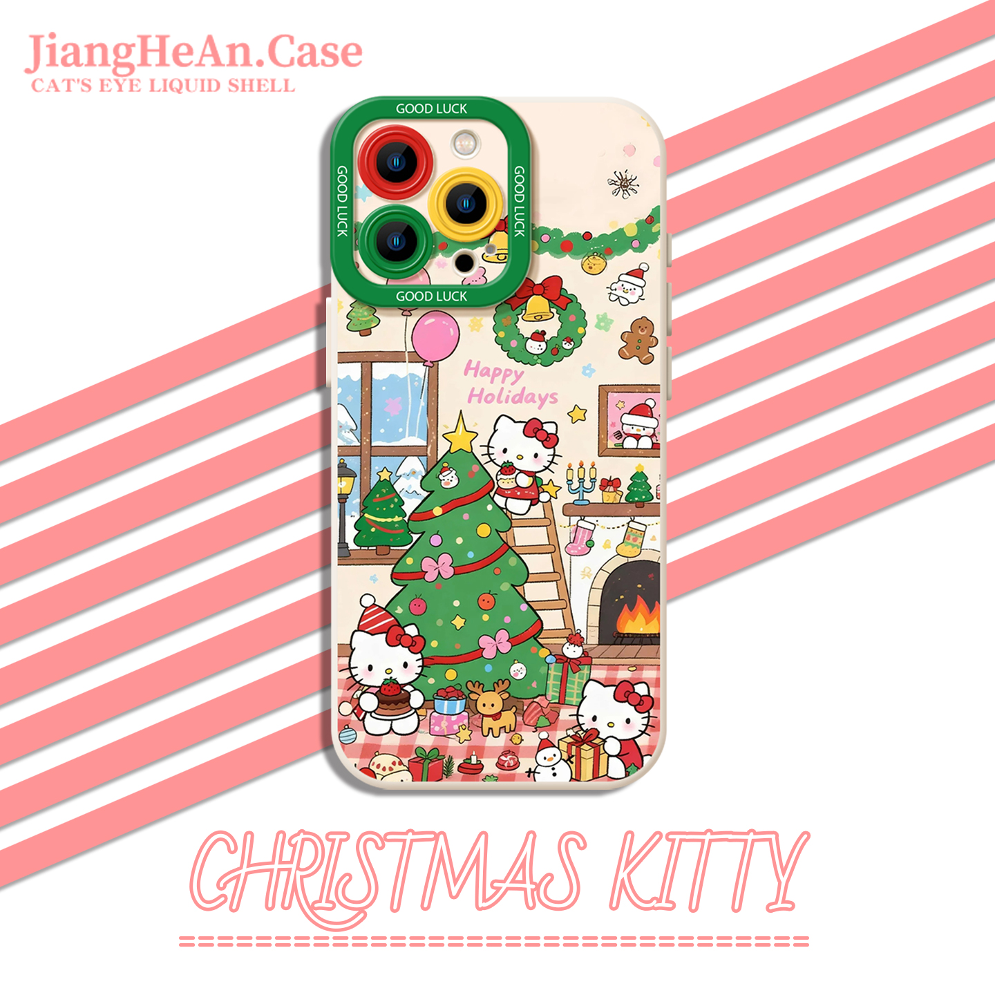 适用苹果手机壳圣诞kitty