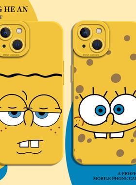 海绵宝宝适用iqoo11s手机壳iqooneo10pro+周边15新款11黄色13搞怪12二次元9女款vivo爱酷8/z9turbo/iq7/z/5/6