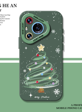 圣诞树适用华为mate70pro+手机壳pura80圣诞节60秋冬50新款40高级感30绿色nova14女13/11/10/9/8套12/ultra/p