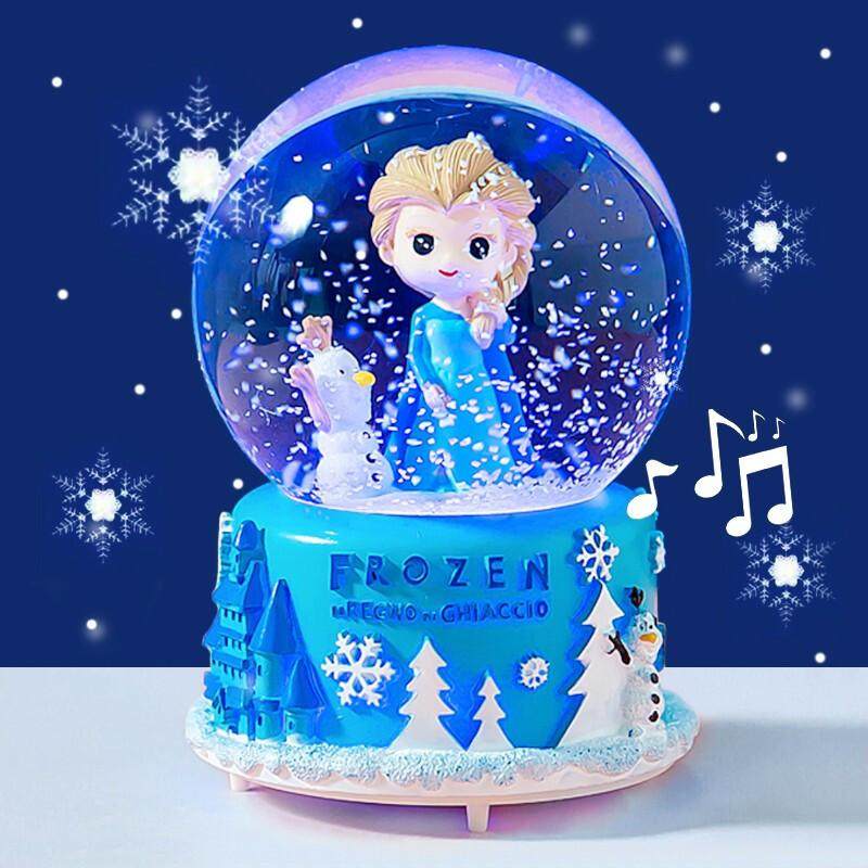 盒水晶球礼物音乐八音生日儿童公主女孩爱莎摆件女生节冰雪飘雪送