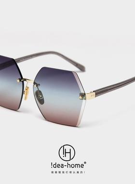 镜太阳墨镜无新款框时尚女防紫外线切眼镜偏光大2022年边网红蓝光