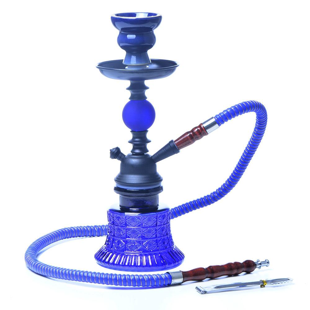水烟阿拉伯酒吧全套壶shisha玻璃套装大烟雾ktv水hook/ah烟斗双管