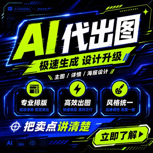 AI/MJ代出图插画海报文案