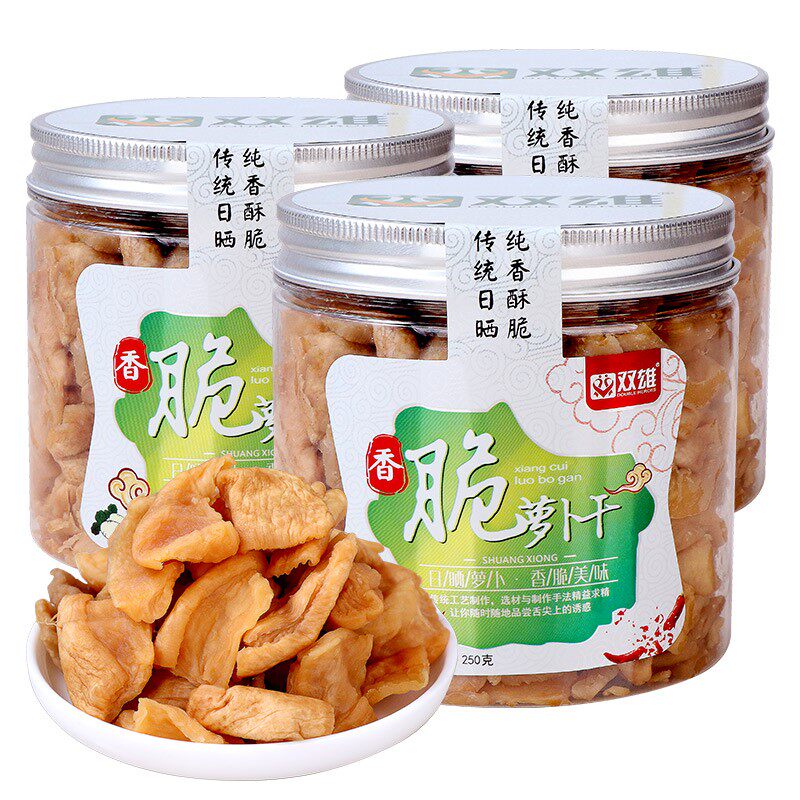 双雄双雄250g瓶装萝卜干下饭菜咸菜萝卜脆菜特产萝卜丁双雄