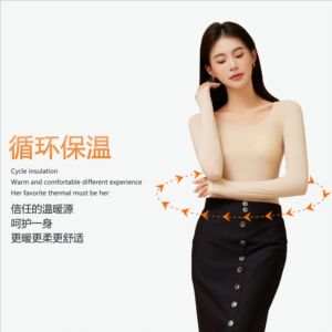 莫代尔秋衣秋裤套装女超薄无痕带胸垫打底衫美肤肌底恒温保暖内衣