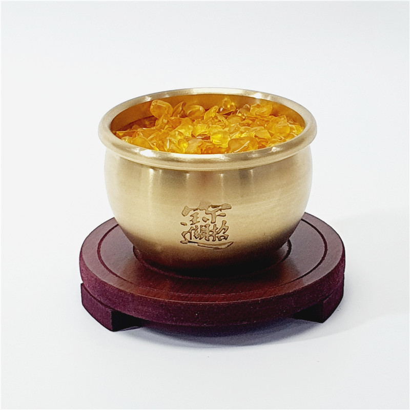 黄水晶财位摆件装饰品
