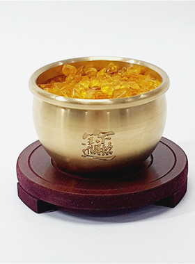 黄水晶财位摆件装饰品
