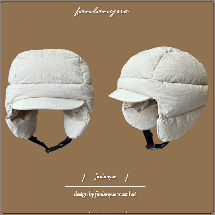 登山羽绒帽子fanlanyue短檐秋冬