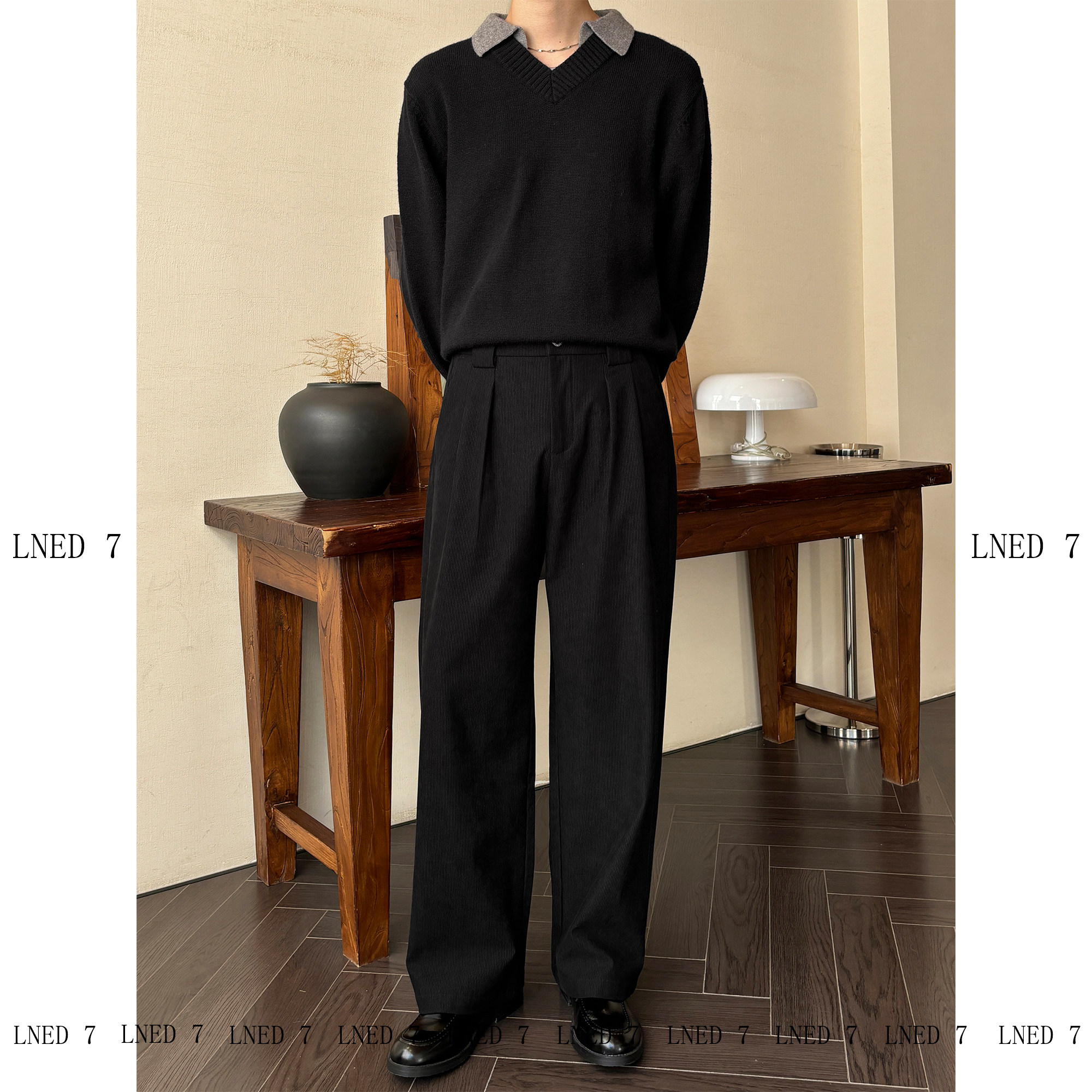 LNED7【灯芯绒加绒直筒西裤】冬季加厚A字灯芯绒直筒西裤休闲裤男